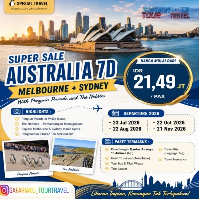 7D SUPER SALE AUSTRALIA (MELBOURNE+SYDNEY) 